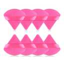 8pcs Triangular Powder Puff Face Soft Velvet Makeup Puff for Loose Powder Body Powder Makeup Sponge for Contouring Wet Dry Foundation Blender Sponge Beauty Makeup Tool.(Rose Red)