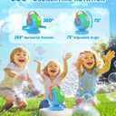 Joyfuture Bubble Machine, Automatic Bubbles Blower for Kids, Toddlers - 360 Rotation, 75 Adjustment, with Handle - Gifts Toys for Boys, Girls Age 1+ Year Old, Hallween, Outdoor, Birthday Party (Bule+green)