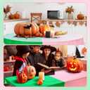 Ganeen 6 Pcs Witch Party Pink Green Tablecloths Disposable 84 Inch Plastic Round Table Cover Witch Princess Party Waterproof Table Cloths for Halloween Bachelorette Baby Shower Birthday Decorations