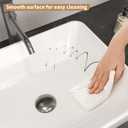 Bathroom Vessel Sink, 19"X15" Rectangular Bathroom Sinks Above Counter, White Porcelain Ceramic Modern Vanity Sink Rectangle Art Basin