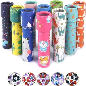 Classic Kaleidoscopes Vintage Cardboard Kaleidoscope for School Classroom Prizes, Stock Stuffers Bag Fillers (Random Color, 10pcs)
