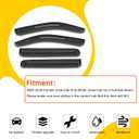 4pcs Compatible with Sun/Rain Guard 2005-2018 Frontier Crew Cab with 4 Full Size Doors Front+Rear Smoke Outside Mount Tape-On Window Visors