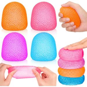 4 Pcs Gummy Squeeze Gumdrop Fidget Gift,Malt Sugar Gumdrop, Adult Cute Sensory Fidget Autism Stress Ball for Anxiety Stress Relief Thing ADHD Office Mental Health Gifts Prizes Party Favors