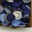 Floroom 300pcs Rose Petals Dusty Blue Navy Faux Silk Flower Petals for Wedding Flower Girl Basket Aisle Scatter Dinner Table Centerpieces Party Confetti Decoration Romantic Night Home Decor
