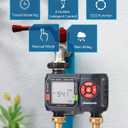 DEWENWILS 2-Zone Water Hose Timer Programmable Sprinkler Timer with Rain Delay, Manual Watering & Auto Irrigation for Garden, Yard, or Lawn