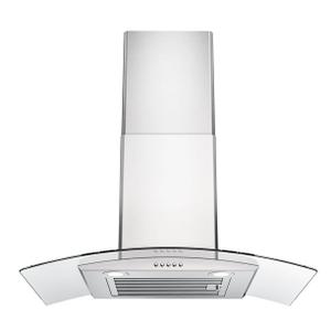 FIREGAS 30 inch Range Hood, 400 CFM Wall Mount Stove Vent Hood with 3-Speed Fan, Tempered Glass Kitchen Hood, Push Button Controls & LED Lighting