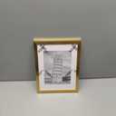 HappyHapi 8.5x11 Picture Frame Gold, Gold Picture Frames Display Photos 6x8 with Mat or 8.5x11 Without Mat, 1 Pack Plastic Frame for Wall & Tabletop for Home Decor