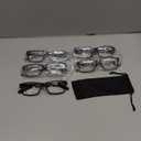 BIENCOOL 6 Pack Reading Glasses Traditional Frames for Men and Women Readers with Spring Loaded Hinges (6 Pack Black, 1.75, multiplier_x)