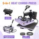 5 in 1 Heat Press Machine for T Shirts, T Shirt Press Machine
