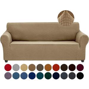 Joccun Stretch Couch Cover Slipcovers, 1-Piece Sofa Covers for 3 Cushion Couch Spandex Jacquard Washable Furniture Protector Cover for Living Room,Kids,Pets(Sofa) (Large78"-94")