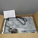 Gas Cooktop 2 Burners Built-in Gas Stove Top,LPG/NG Dual Fuel Continuous Grates,Auto Ignition,Thermocouple Protection,Stainless Steel,Heavy Duty Cast Iron 120V (12 inch)