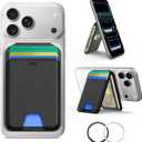 ESR for MagSafe Wallet with Stand, RFID Blocking, MagSafe Ring Included, 5 Cards Holder for Phone Case, Slim Magnetic Wallet for iPhone 17e/17/16/15/14/13/12 (Not for mini), Selected Samsung, Black