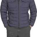 Water Resistant Performance Stretch Hooded Puffer Jacket, Medium