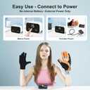 Rehabilitation Robot Gloves, Finger Exerciser for Stroke Recovery Hand Glove Equipment Hand Function Rehabilitation (Orange Right Hand L) (Black)