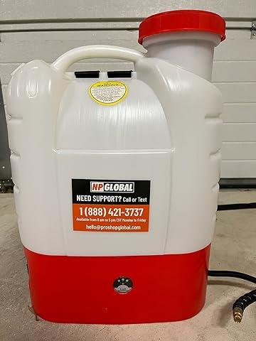 NP Global Battery Powered Backpack Sprayer 4 Gallon - 6 Hours Long Battery Life & Padded Straps for Comfort - HD4000 Electric Backpack Garden Sprayer with 6 Spray Nozzles & 90PSI Adjustable Pressure