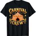 Carnival Crew Funny Circus Squad Staff Costume Circus Party T-Shirt M Black