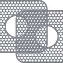 Sink Silicone Mat Protector,13.5 x 11.6 inches Rubber Sink Mat, Kitchen Sink Dish Rack, Protect Sink from Stains, Damage, Scratches, Dishwasher Safe Sink Grid, Sink Mat, for Kitchen (2 Pcs,grey)