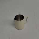 watchget Stainless Steel Milk Frothing Pitcher 12oz/350ml - Espresso Steaming Pitcher for Cappuccino, Latte Art, Coffee Machine Accessories Milk Jug Milk Frother Cup, Glossy Cream White