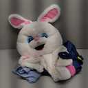 Morph Easter Bunny Costume Adult Rabbit Mascot Dungarees Suit for Easter Costumes Celebrations and Events (X-Large)