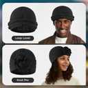 Coucoland 2 Pcs Turban for Women Men Satin Lined Twist Halo Durag Sleeping Bonnet Hair Cover Pre-Tied Head Wraps for Women (Gray)