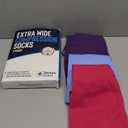 Doctor's Select 3 Pairs Plus Size Compression Socks Wide Calf - Up to 6XL | 20-30 mmHg Compression Socks for Women Wide Calf | Pink, Purple, Blue