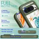 for Google Pixel 9 Pro XL Case - Women Girls Boys Cute Cover Girly Aesthetic Kawaii Unique Design Cartoon Cool Turtles Heavy Duty Shockproof Protective Phone Case for Pixel 9 Pro XL 6.8 Inch