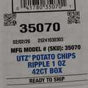 Utz Ripples Original Crispy Chips Made from Fresh Potatoes, 42 Count, Crunchy Individual Snacks to Go, Gluten Free Snacks, brand is Utz, variation theme is Flavor that is Ripples Original, Size that is 42 Count (Pack of 1) (BB: 02/02/2026)