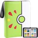 Collectible Trading Card Binder, 400 Pockets Card Holder with 50 Removable Sleeves, Portable Collection Binder Album Book Case Storage, Zipper Card Protective Sleeves for TCG, Sports Card (Friendly Green)