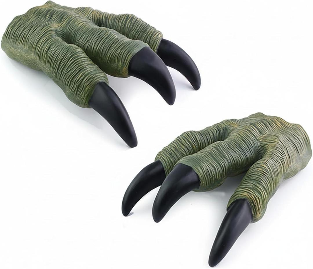 Liberty Imports 2 Pack: Dinosaur Claws Toys Oversized Dino Velociraptor Rubber Realistic Jurassic Claws for Kids Cosplay Roleplay Costume Accessories
