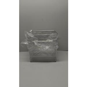 mDesign Modern Plastic Open Front Dip Storage Organizer Bin Basket for Bathroom Organization - Vanity Shelf, Cubby, Cabinet, and Closet Organizing Decor - Ligne Collection - 2 Pack - Clear