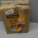 VIVIDA 4" x 4" Vinyl Fence Post Cap (Actual 4" x 4"), New England Post Cap, PVC Pyramid Square Top Cover, for Vinyl Fences, Mailboxes & Decks, White, 8 Pack
