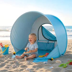 Baby Beach Tent, Easy Pop Up Baby Tent with UPF 50+ Sun Protection, 32.7 x 28.5 x 30.7 inches