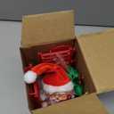 Electric Santa Claus Climbing Ladder to Christmas Tree with Music, Hanging Ornaments for Xmas Tree Ornament Indoor