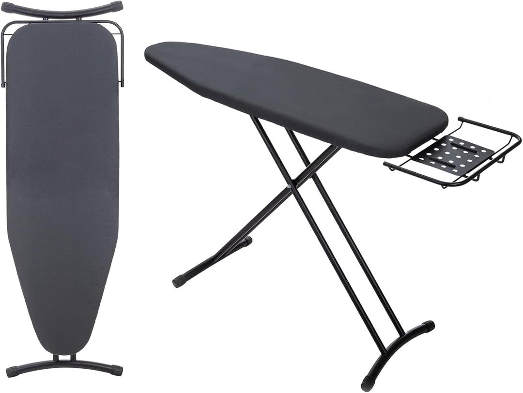 Ironing Board 48"x15" with Iron Rest, RAINHOL Black Full Size Iron Board