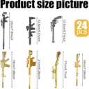 24 Pack Novelty Pens Cool Gel Ink Pens Sniper Rifle Pens Cute Ballpoint Pens for Christmas Birthday Party Presents and Office Writing Supplies Man
