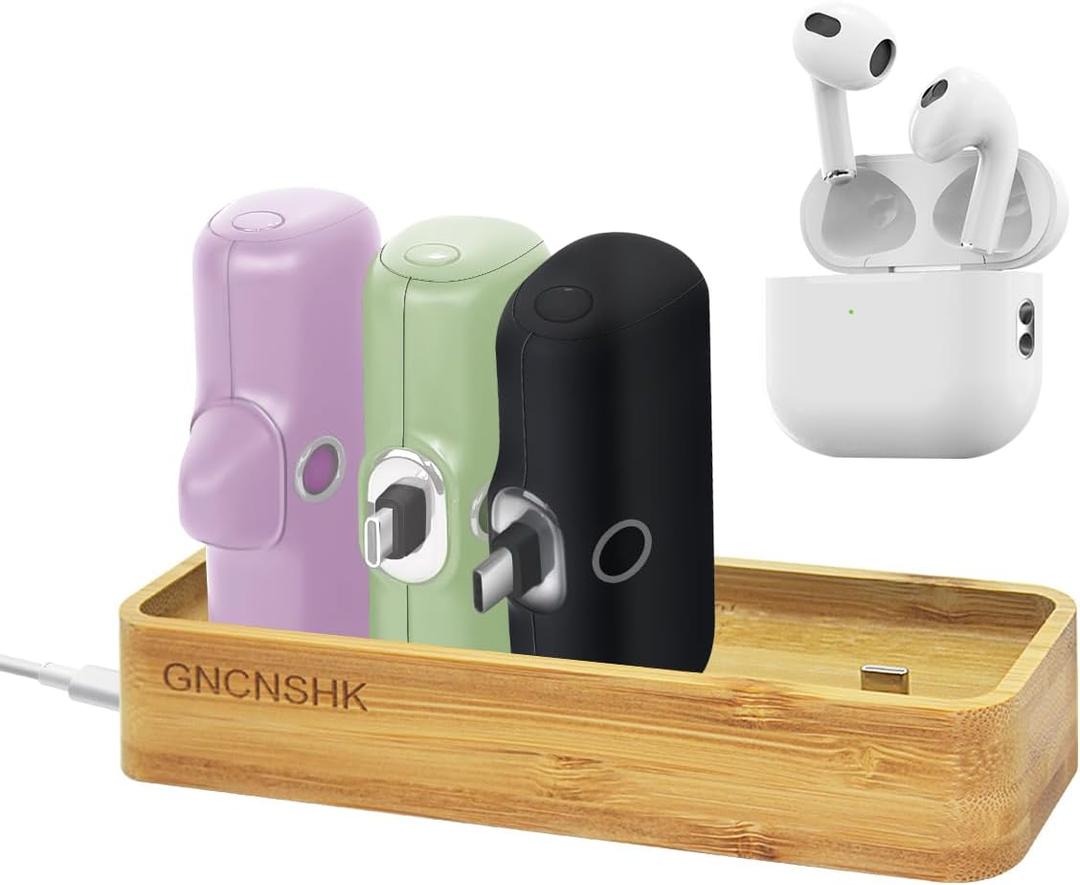 Charger Station for Anker Nano 5000mAh Power Bank, Charger Compatible with iWALK/Charmast Multiple Brands Power Bank and Apple AirPods 4/Pro 2