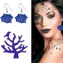 Voyyphixa 3 PCS Halloween Resin Molds Pumpkin Bat Spider Jewelry Silicone Molds Stud Earring Molds Horror Scary Ornament Epoxy Casting Molds for Charm Pendant DIY Art Crafts (Earring molds)