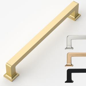 6 Pack 5 Inch Gold Cabinet Handles - Kitchen Hardware Pulls for Cabinets (5"/128MM Hole Center)