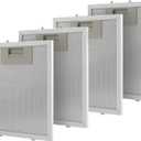 4-Pack Range Hood Grease Filter Compatible with Whirlpool Jenn-Air KitchenAid, 8.75 x 7.5 Inch 5-Layer Aluminum Mesh Replacement Filter, Replaces W10727013 W10915369 4455083 AP6037197 PS11769929