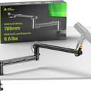 AA AUDIO ACCESSORY Low Profile Boom Arm (Design for Heavy Mic) 6.6lbs Load Capacity, Stable Gear Lock Structure Never Sags, Metal Microphone Stand Desk Mount for Shure SM7B MV7+, Blue Yeti, Rode PodMic