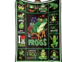 Frog Fleece Blanket - Soft and Cozy Throw Blanket for Kids and Adults, 50 x60inches