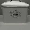 Extra Large White Farmhouse Bread Box for Kitchen Countertop - Holds 2+ Loaves for All Your Bread Storage - Bread Container Counter Organizer to Suit Farmhouse Kitchen Decor, Vintage Kitchen, Rustic