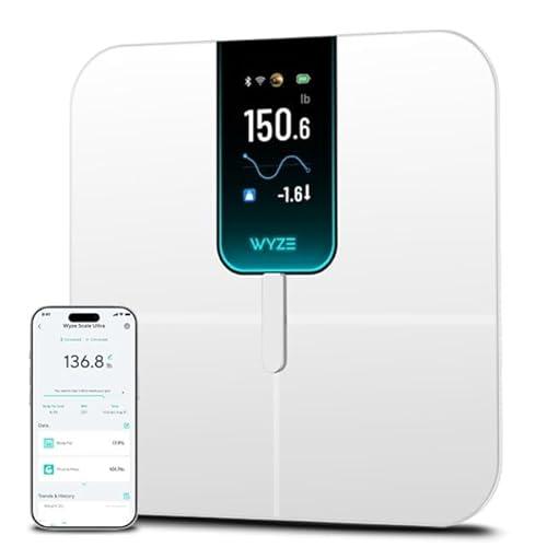 Wyze Scale Ultra, Smart Scale with 4.3" Color Display, Digital Scale for Body Weight BMI Muscle Mass, Heart Rate Monitor, Wi-Fi & Bluetooth Weight Scale with Baby/Pet/Luggage Mode, 400lbs