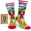 VICRAZY Running Socks, Funny Christmas Socks for Runners, Unique Gifts for Runners Men and Women, Ideal Stocking Stuffers and Runner Gifts, Comfortable and Durable, Perfect Fitness Accessories