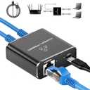 Gigabit Ethernet Splitter 1 to 2 High Speed(2 Devices Simultaneously Networking),1000Mbps Internet Splitters 1 in 2 Out, LAN Splitter with USB Power Cable, RJ45 Splitters for Cat5/5e/6/7/8 Cable
