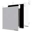 LINKCOO 80% Blackout Roller Window Shades, Room Darkening Window Blinds with Thermal Insulated Fabric, Corded Roll Pull Down Shades for Home and Office (Grey - Width 58", Max Drop Height 79")