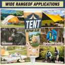 2 x Tent Repair Glue Seam Sealer, Waterproof Flexible Tent Repair Kit, Tent Seam Sealer for Tents, Jackets, Sleeping Pads, Awning and Outdoor Fabric, Repairs Tears in Nylon, Canvas, and Vinyl