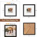 8x8 Picture Frame Set of 5,Display 4x4 Pictures with Mat or 8x8 without Mat, Black 4x4 Photo Frames Tabletop or Wall Mount Display for Poster Diploma Certificate Document Prints Photos Paintings
