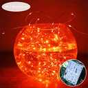 Fall Outdoor Decorations, Orange Solar String Lights Outdoor, 2Pack Total 200 LED Fairy Fall Lights Thanksgiving Halloween Decor, 8 Modes Waterproof for Porch, Garden, Patio, Fence, Balcony