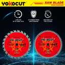 7-1/4 Inch Circular Saw Blade, 24T for Framing, 60T for Fine Finish Wood Cutting,Tungsten Carbide Tooth with 5/8" Arbor - 2 Pack